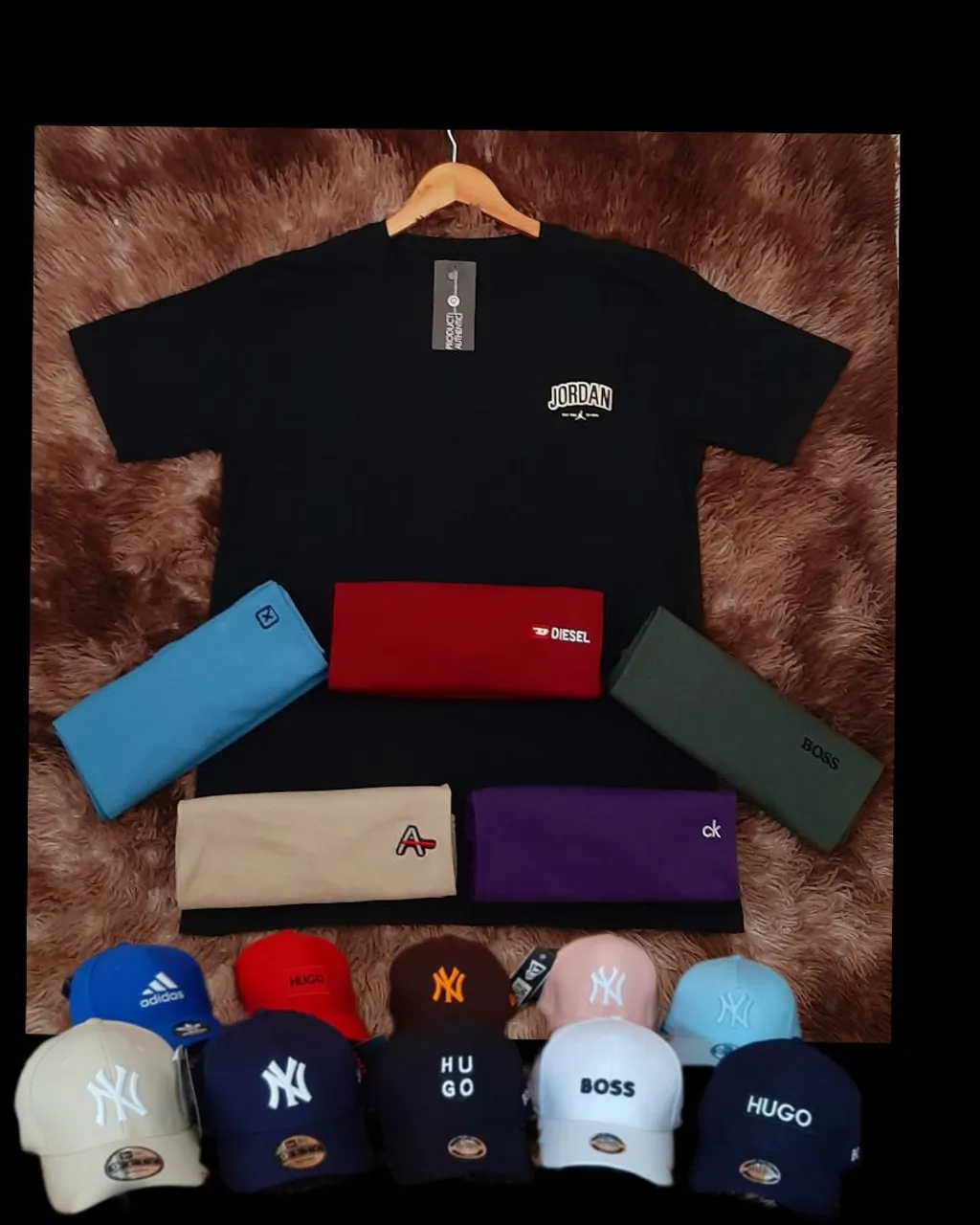 Kit 3 Camisetas + 2 Bonés MultiMarcas Por 130$