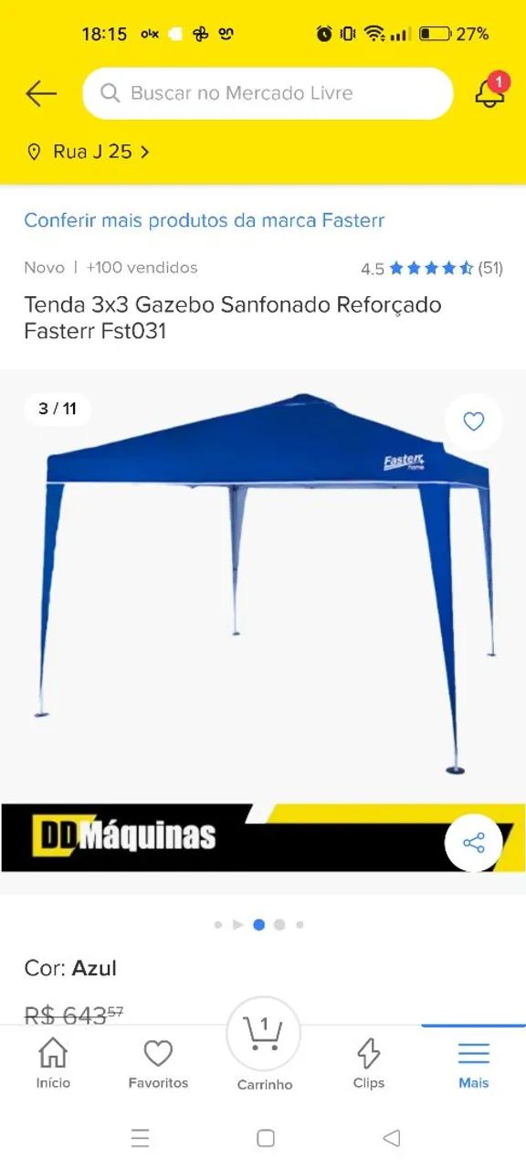 Tenda 3x3 Gazebo Sanfonado Reforçado Fasterr - Foto 4