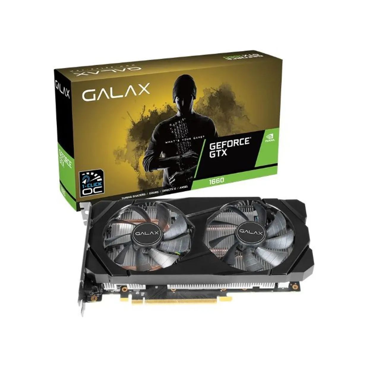 GALAX GeForce GTX 1660 Ti 中古品 Placa de vídeo Nvidea galax gtx 1660 Ti super, 6gb ddr5, 1
