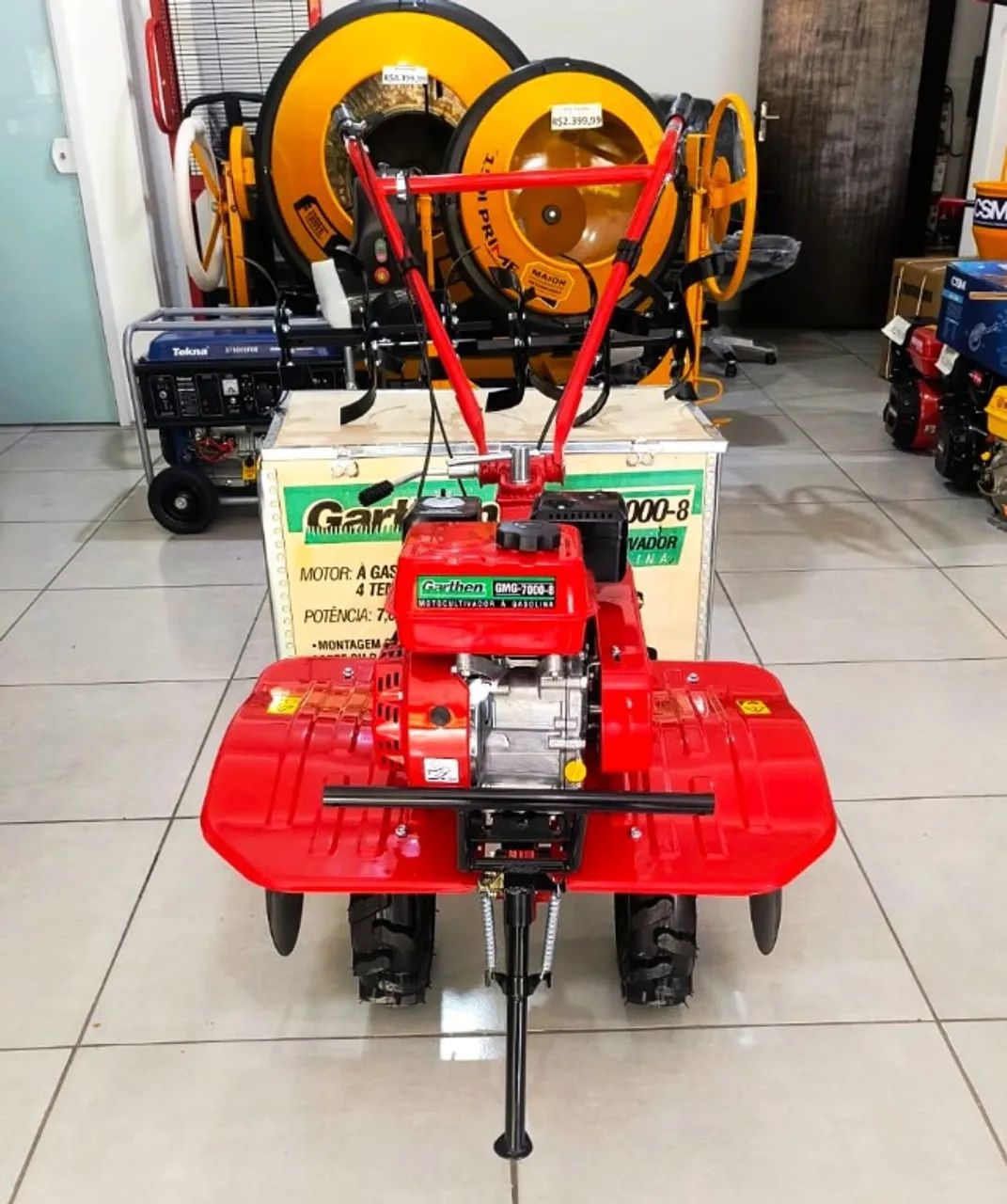 "Tratorito" Motocultivador Garthen 7hp 212cc 4T a Gasolina - Foto 2