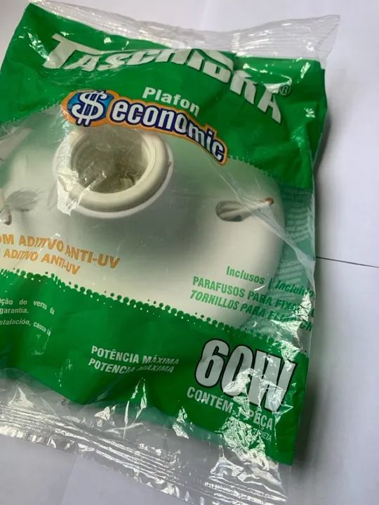 Plafon Taschibra Economic Soquete Branco 13cm 60w Teto - Foto 2