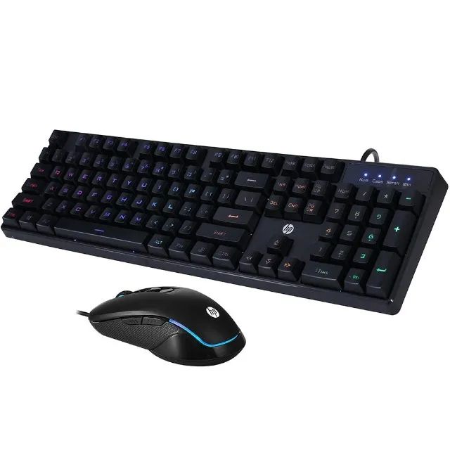 Kit Gamer HP KM200 Teclado Semi Mecânico Mouse 2400DPI - WZetta - Foto 2