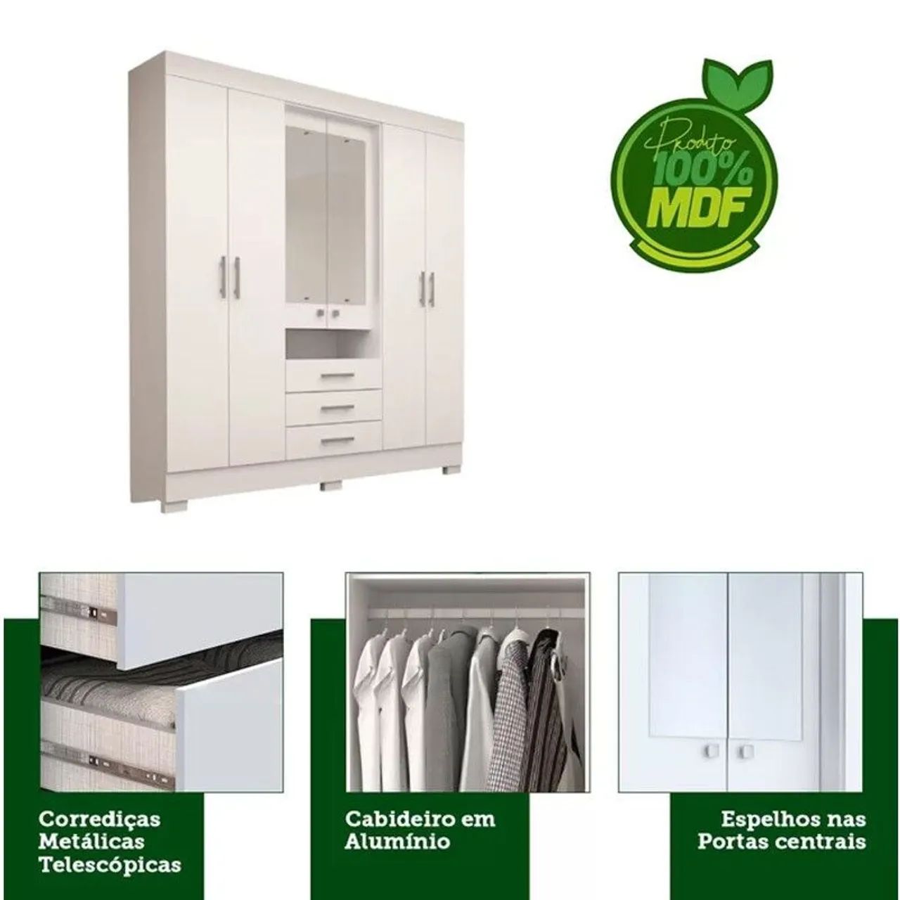 ROUPEIRO 100% PLANEJADO EM MDF SURPREENDA-SE!!525RU8 - Foto 3