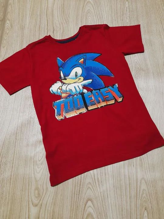 Camiseta infantil masculina da SONIC.<br>?Tam 8 anos<br>?30,00