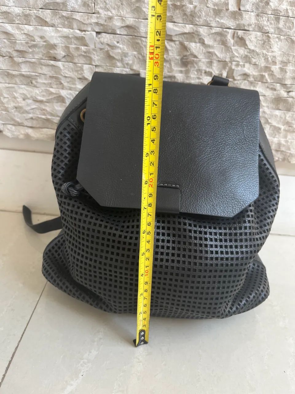 Mochila couro azul Timberland nova - Foto 3