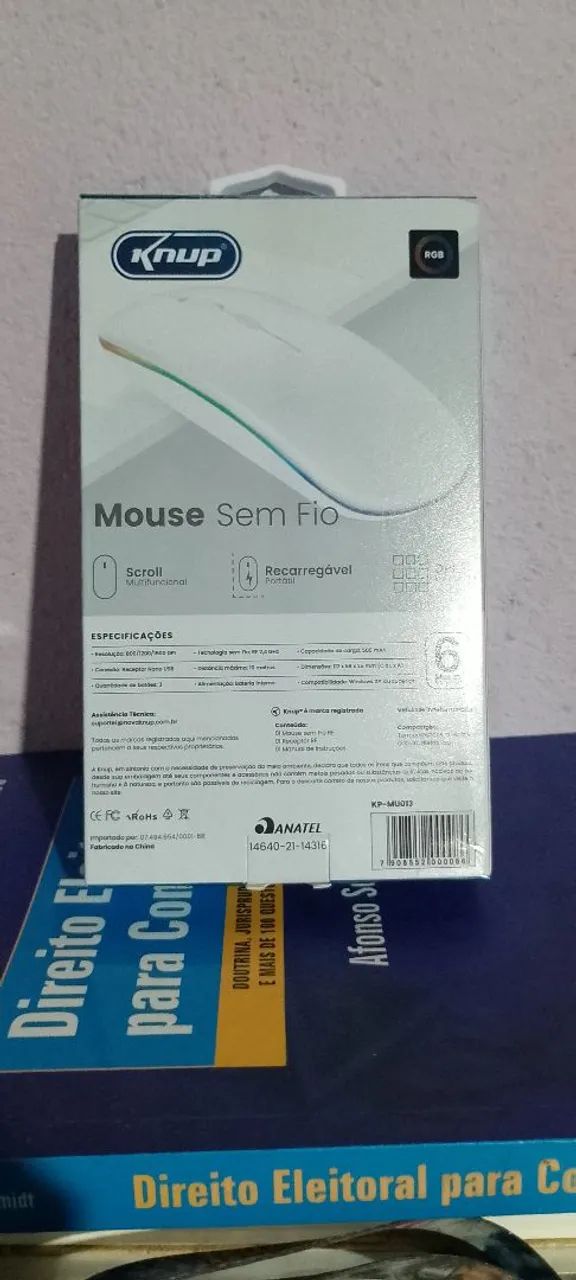 Mouse Sem Fio Recarregável RGB 800/1200/1600 DPI - Foto 4