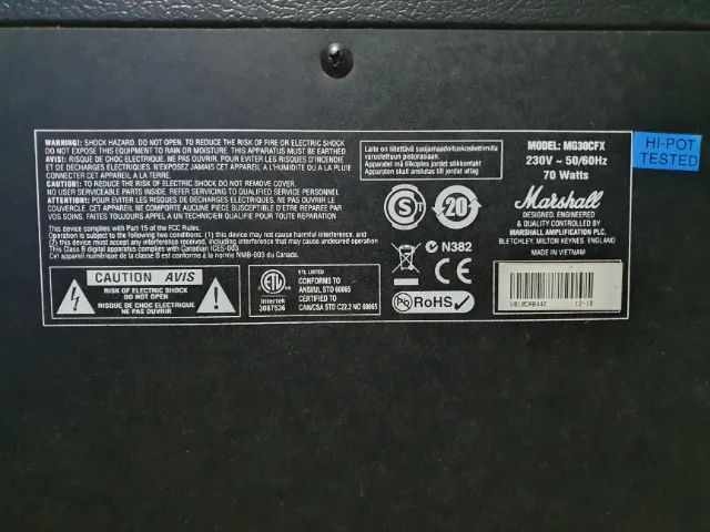 Amplificador Marshall MG30FX - Usado - Foto 4