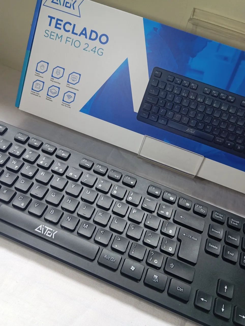Teclado Sem Fio 2.4G AITEK ATE-W11 - Foto 3