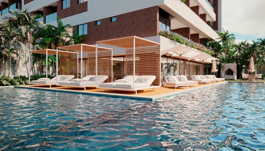 Flats, 1 e 2 quartos na beira mar de São José da Coroa Grande