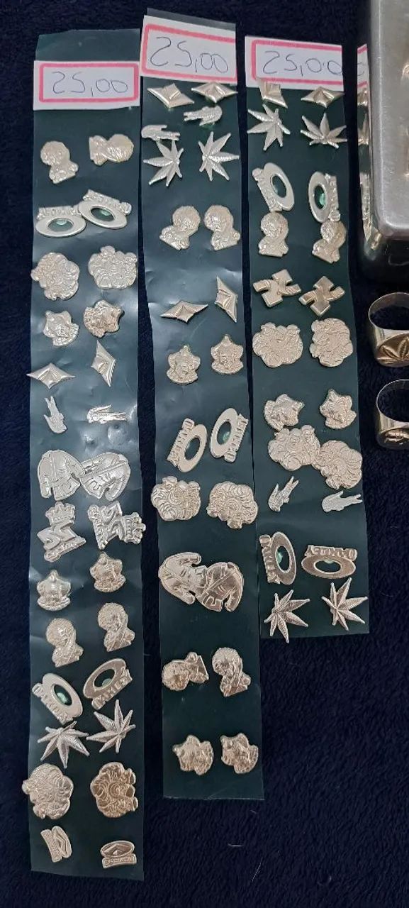 Brincos de prata e dedeiras  - Foto 3