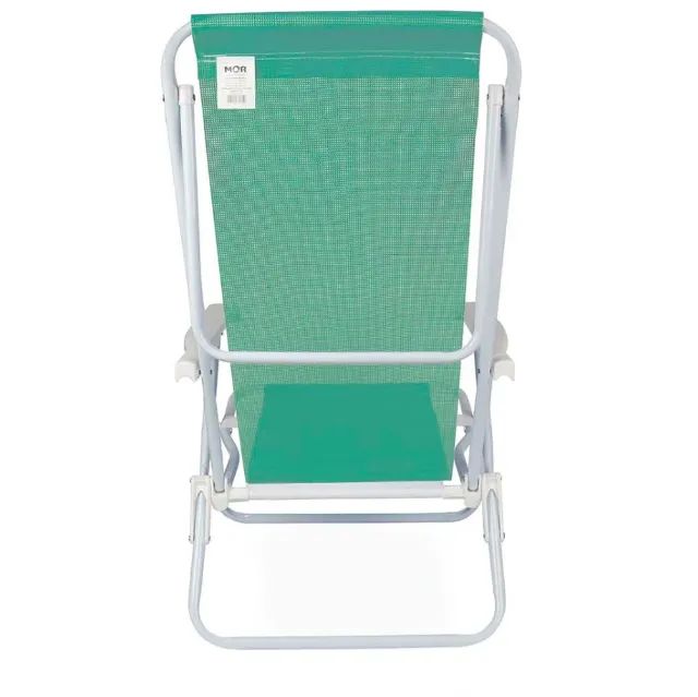 Cadeira Reclinável Aluminio Mor 8 Posições - Verde Anis - Foto 3