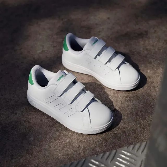 Tênis Advantage Base 2.0 Infantil Branco E Verde Com Velcro - Foto 6