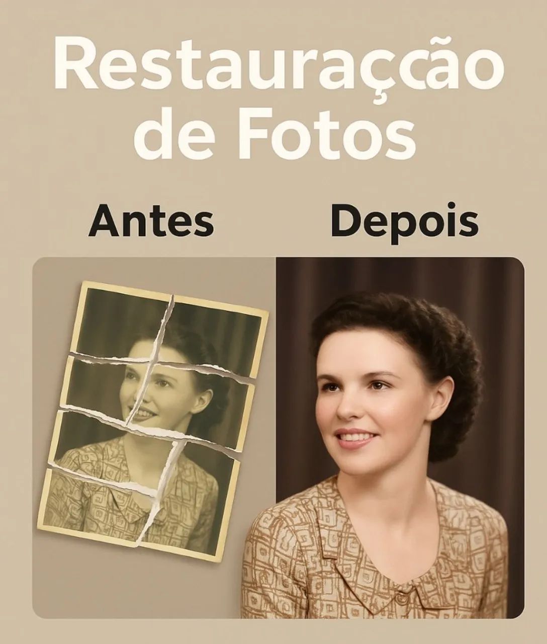 Restauração de Fotos - Transforme suas fotos antigas em memórias inesquecíveis!