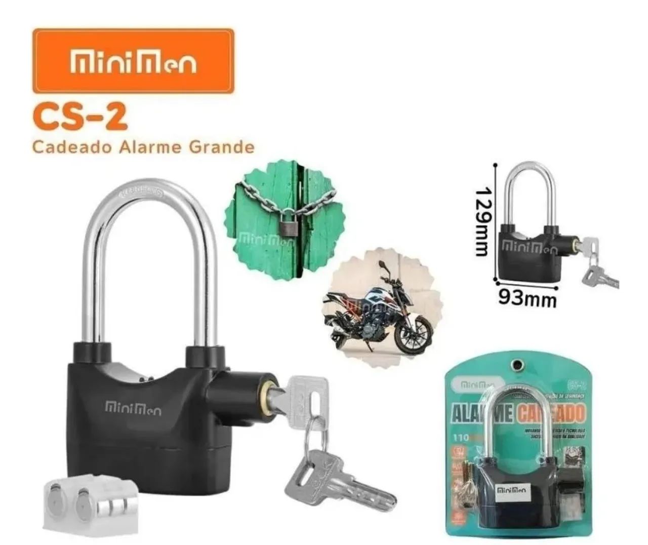 Cadeado com Alarme  - Foto 2