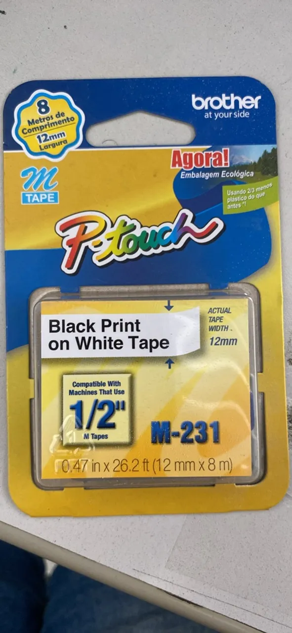 Fita para Rotulador Brother P-Touch M-231 - 12mm