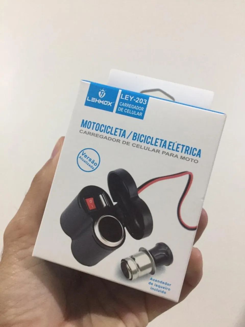 Carregador de Celular e acendedor de cigarro Tomada 12v para Moto