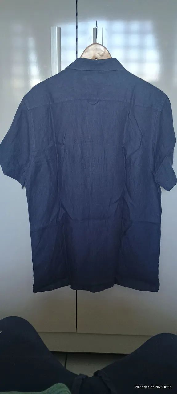 Camisa manga curta de linho VR - Foto 2