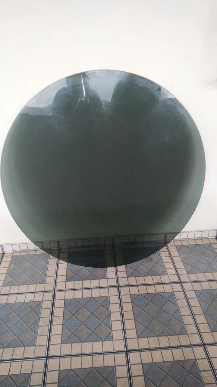 Tampo de mesa em vidro 1 metro diâmetro 