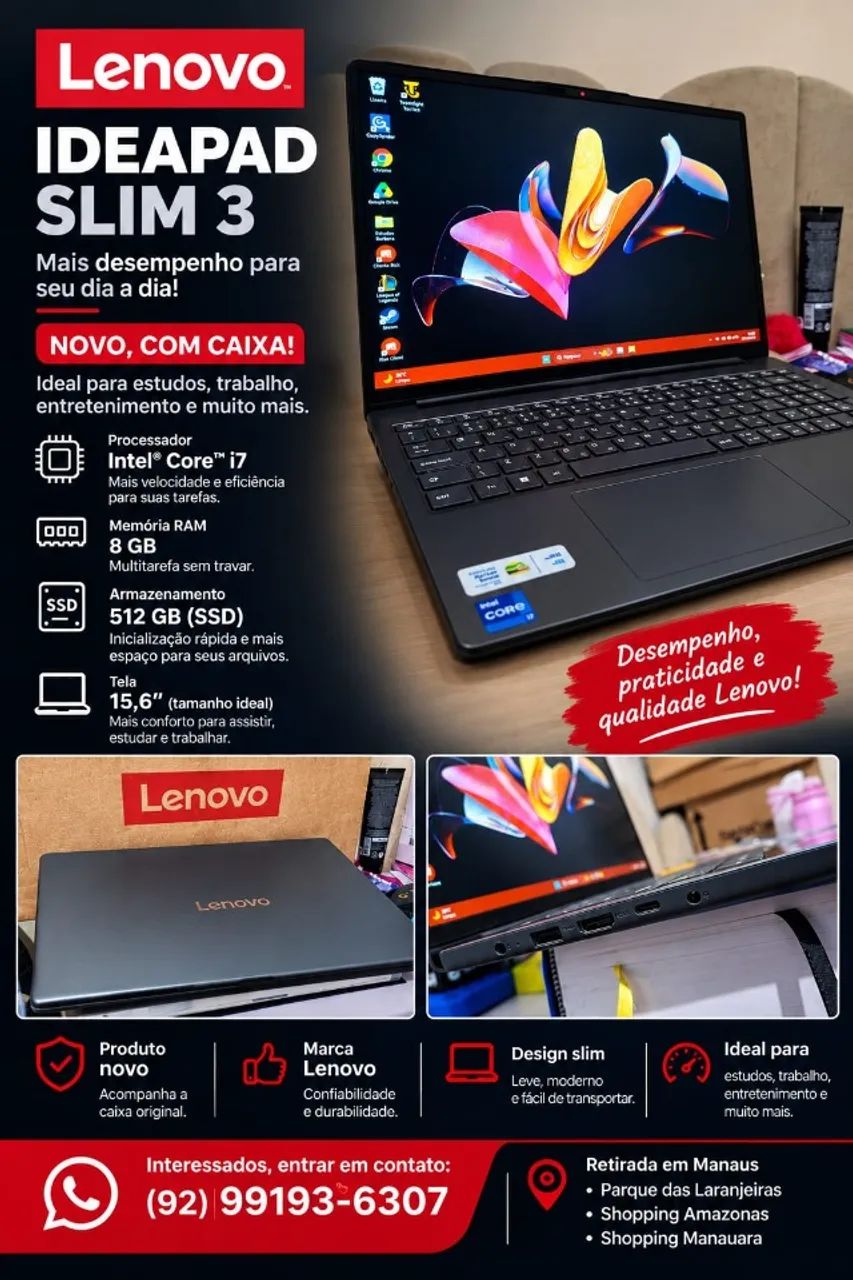 Notebook Lenovo SLIM 3 i7