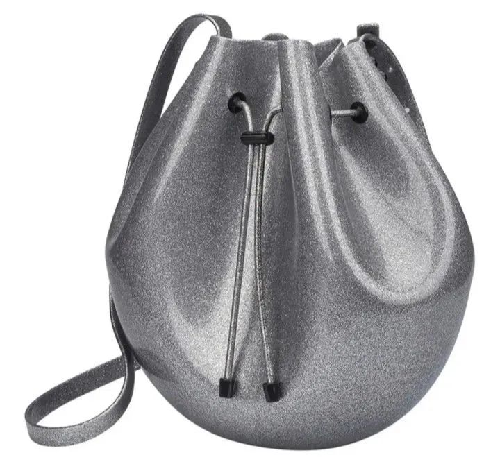 Melissa: Bolsa Sac Bag prata glitter - Nova, nunca usada - Foto 2