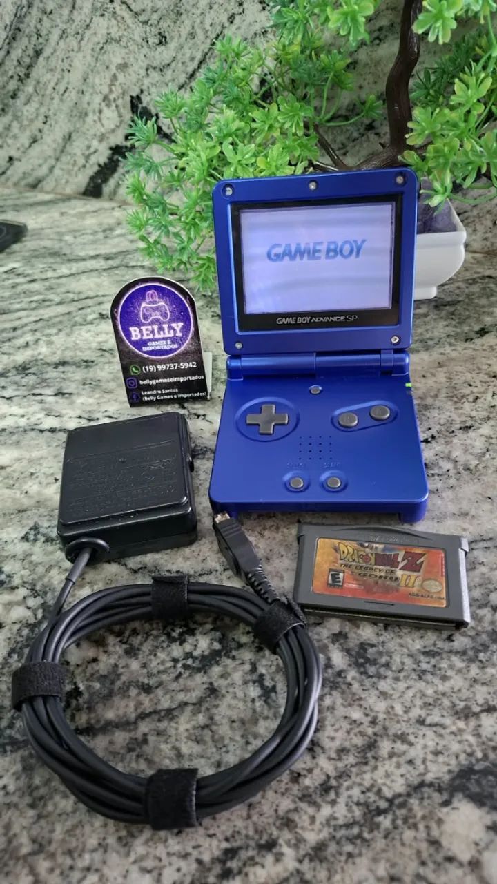 GAME BOY ADVANCED SP AZUL + JOGO - Foto 3