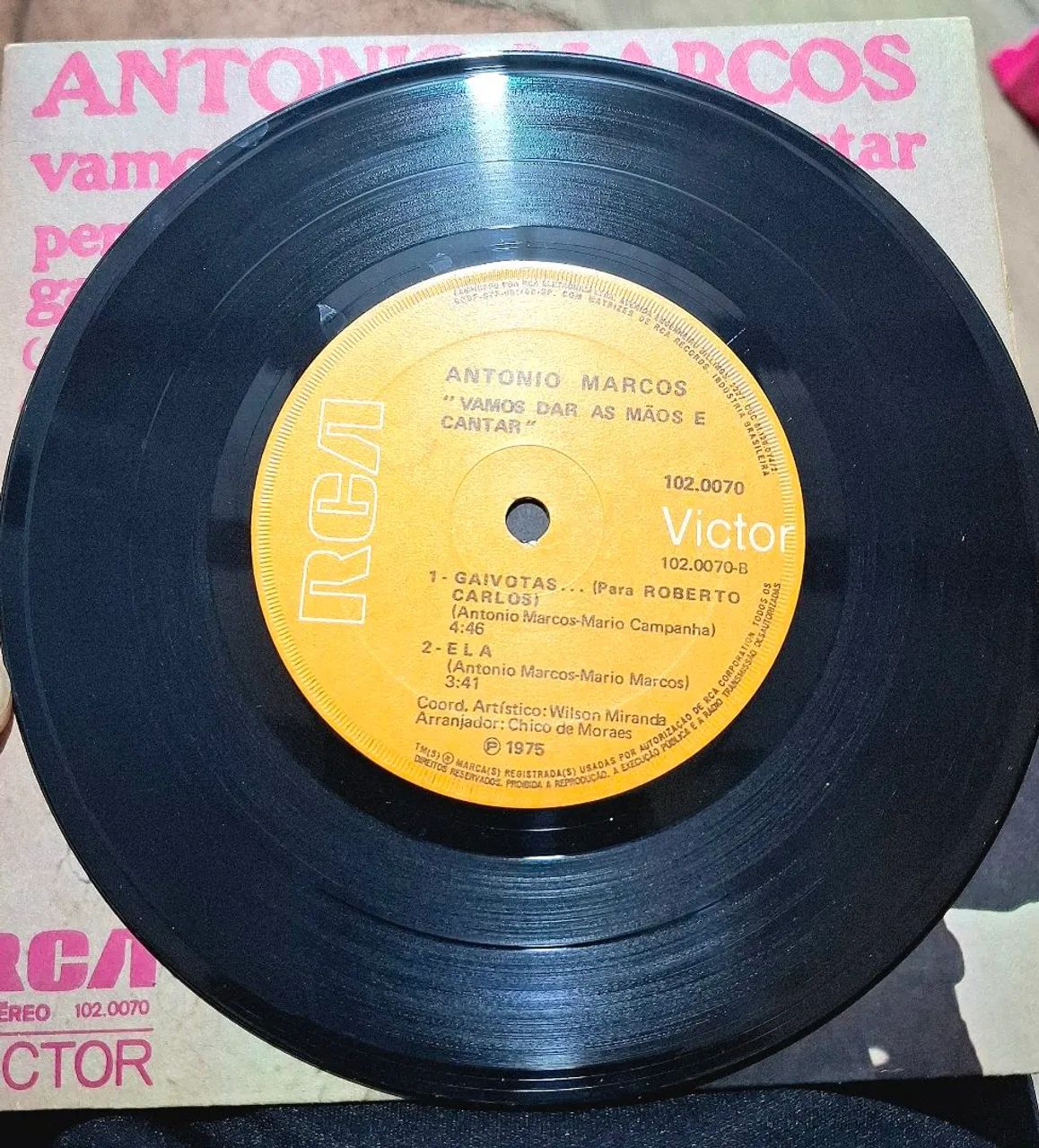 Compacto 7" Antônio Marcos - Vamos Dar as Mãos e Cantar e outros... - Foto 4
