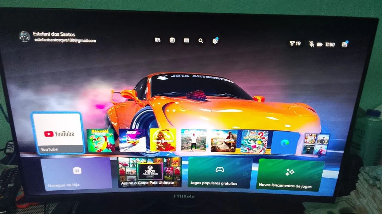Monitor fYHXele 27 Polegadas Curvo 