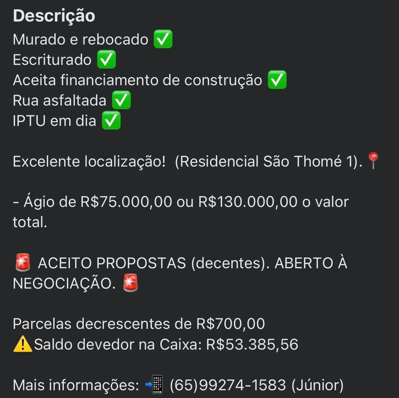 Vendo Ágio de Terreno - Residencial São Thomé 1  - Foto 3