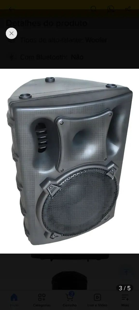 PAR DE CAIXAS CSR 250WTS E UMA POTÊNCIA DBS1500 WATTSON