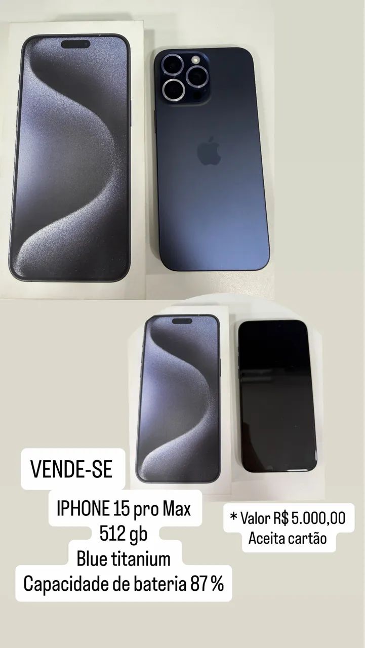 Vende-se IPhone 15 Pro Max usado  - Foto 3