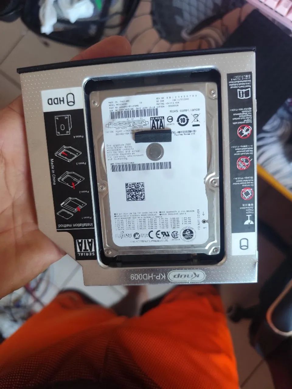 Hd de 60 GB + case para notebook 