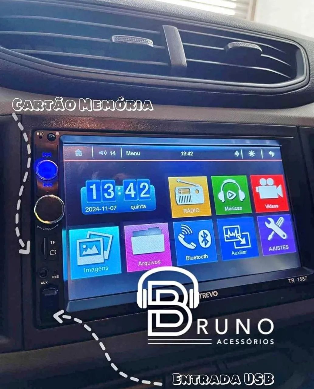 Central Multimídia mp5 Bluetooth 7 polegadas  - Foto 2