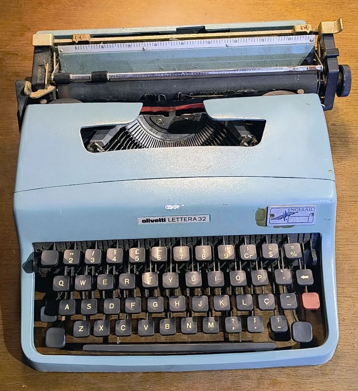 Máquina de escrever Olivetti LETTERA 32 Verde