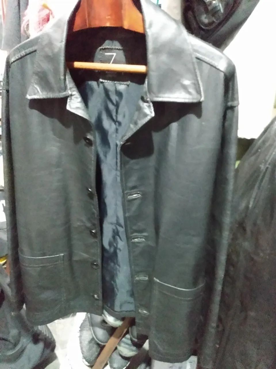 Blazer couro masculino - Foto 3