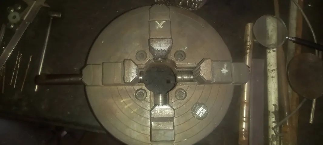 Placa Universal 4 Castanhas 10´ com Flange - Foto 2