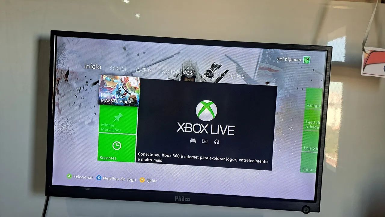 Xbox 360 Slim + Kinect  com caixa - Foto 4