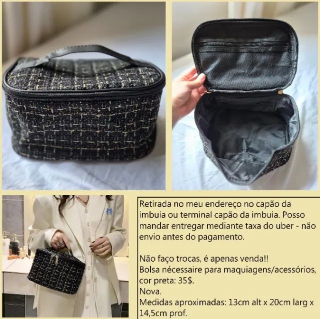 Bolsa nécessaire preta nova