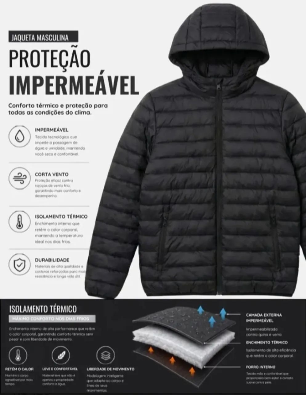 Jaqueta masculina 