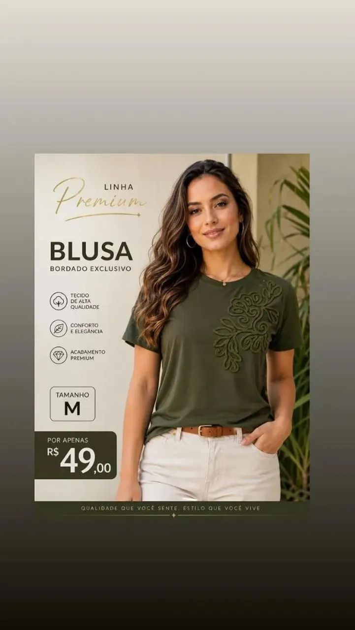 Blusa feminina linha premium  - Foto 4