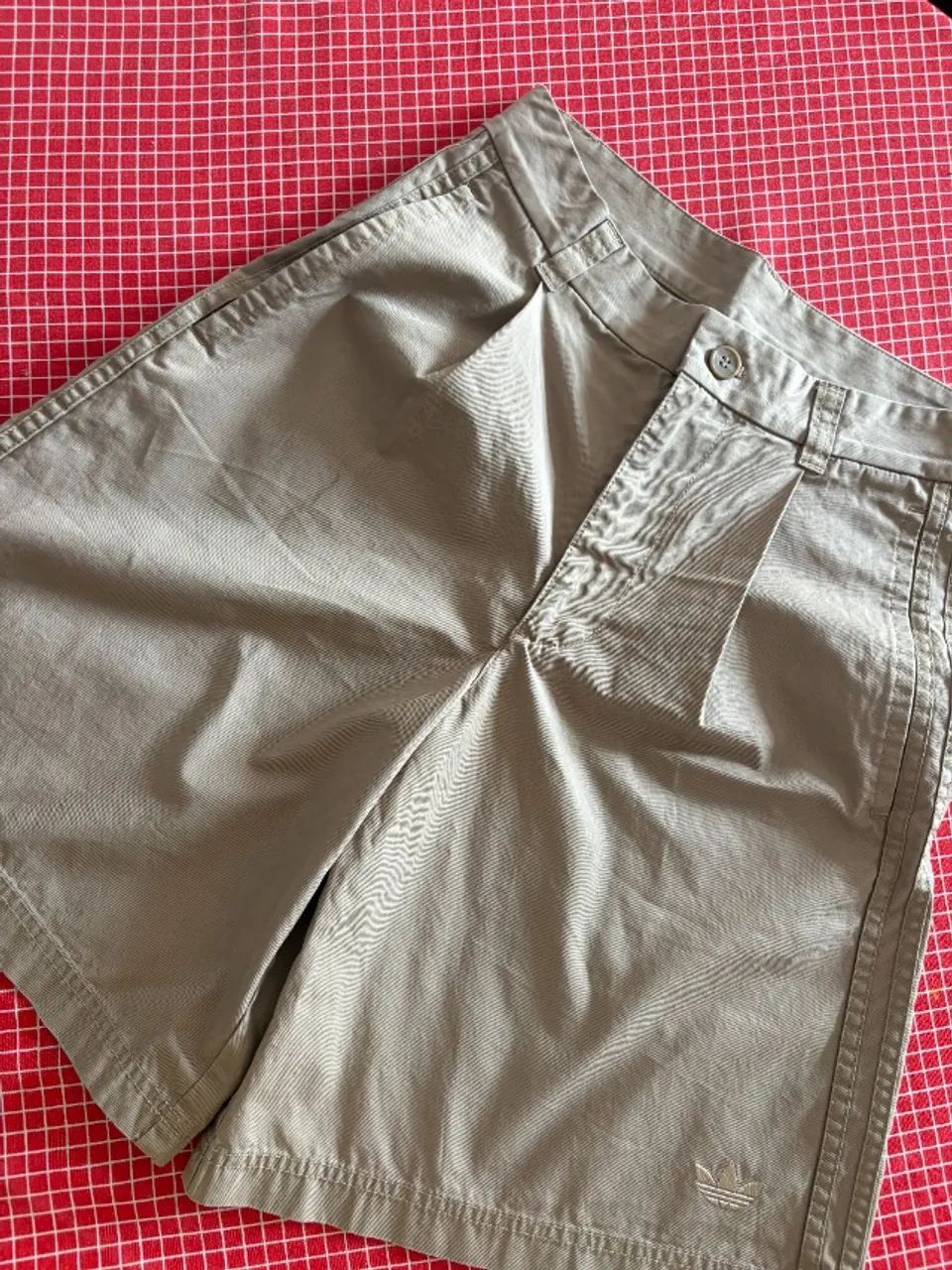 Bermuda Adidas Wide-Leg - Bege - Foto 3