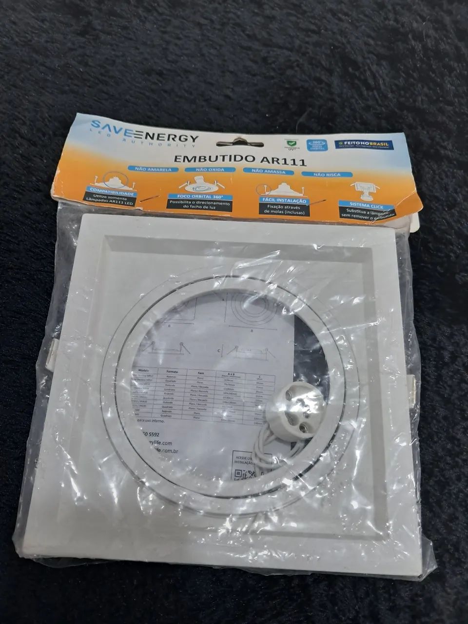 Kit dois Spot AR111 Embutido Iluminação Recuado com Foco Orientável - Foto 2