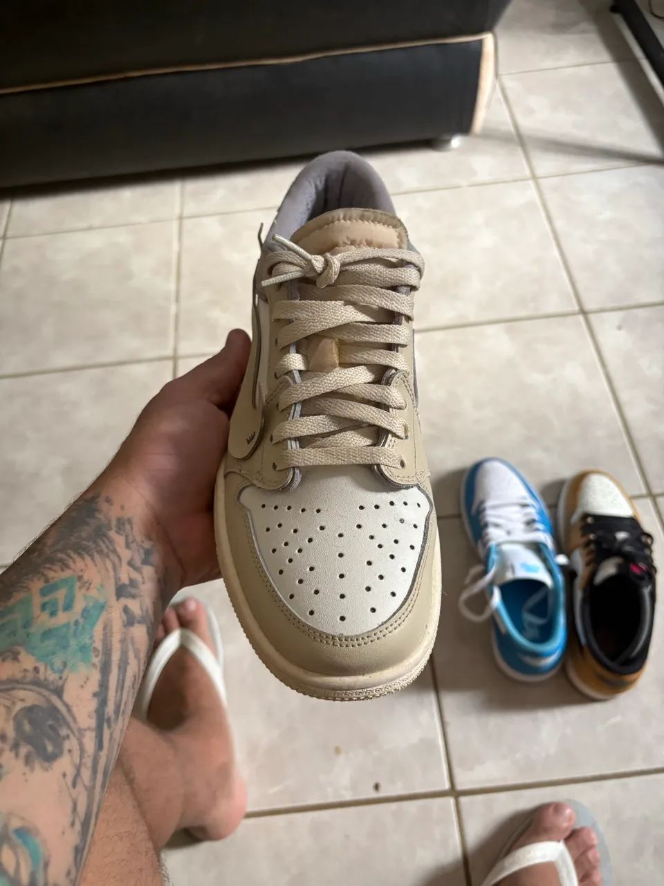 Jordan 1 low og OFFWHITE GOAT - Foto 3