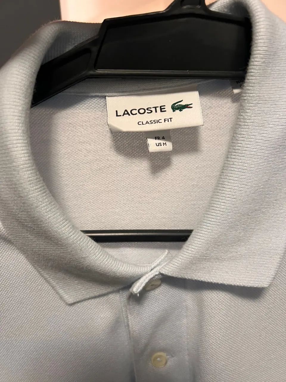 Polo Lacoste original, azul bebê tamanho M - Foto 2