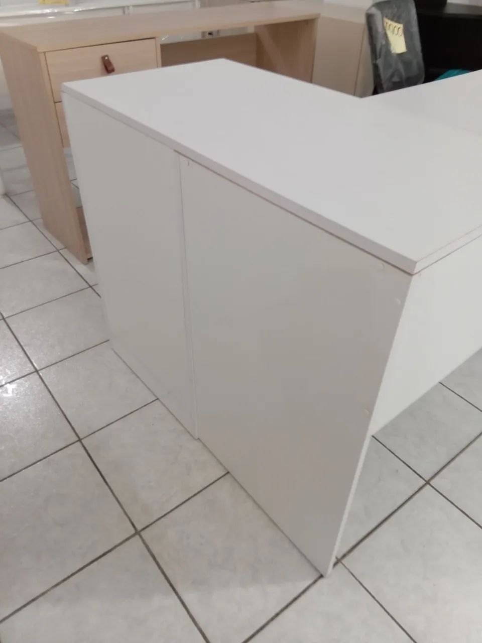 Mesa em L  na cor branca  - Foto 5