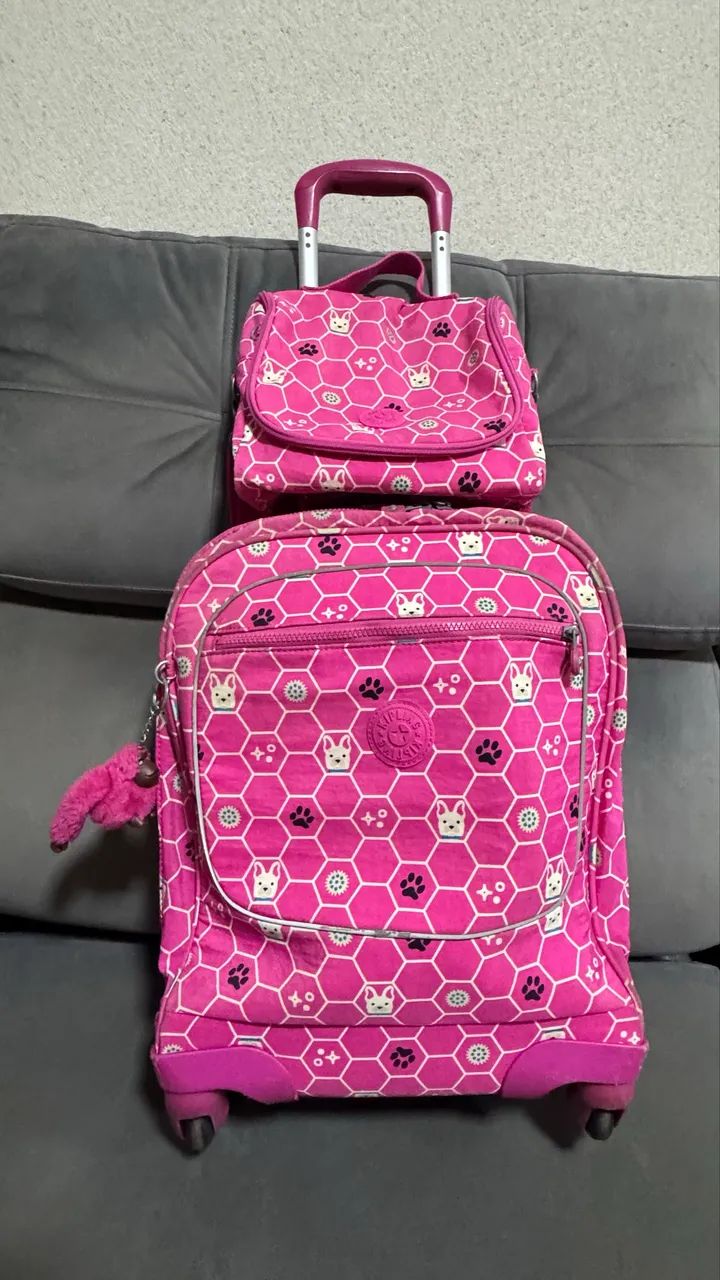 Kipling - kit mochila e lancheira - original  - Foto 2