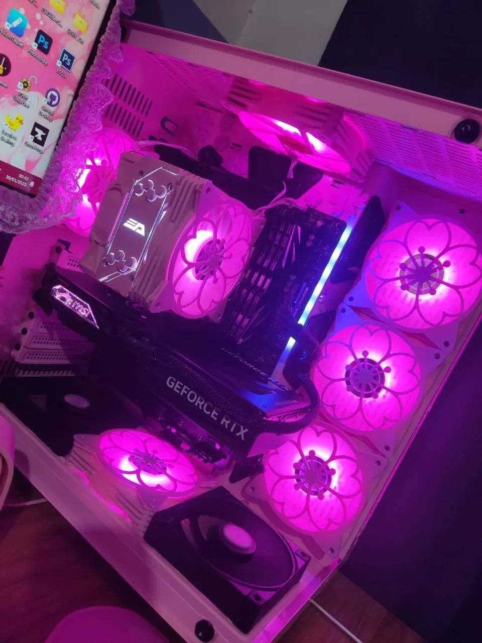 Cooler para processador intel/amd ELLSWORTH S11 PRO ROSA