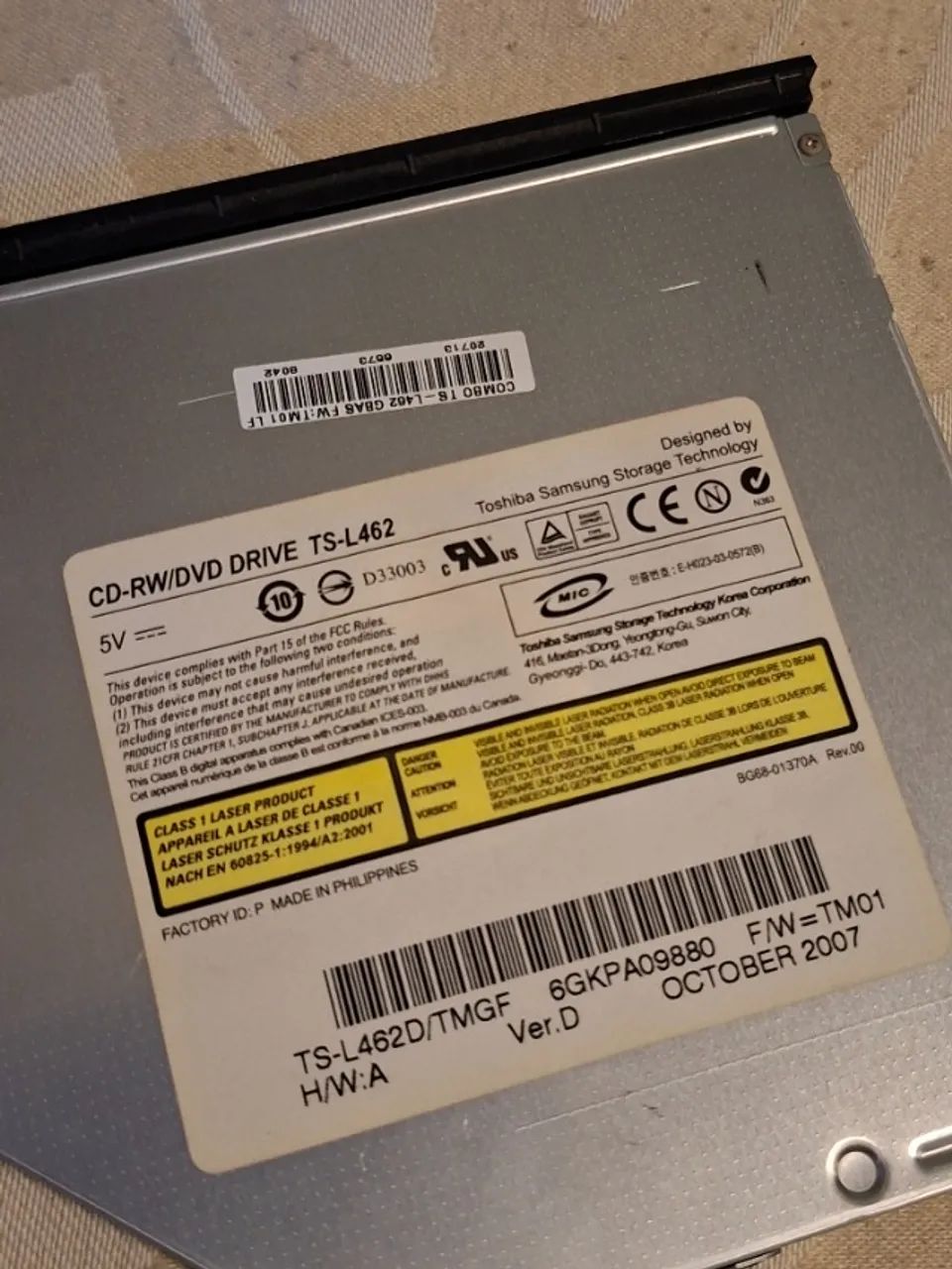 Drive CD-RW/DVD drive TS-L462