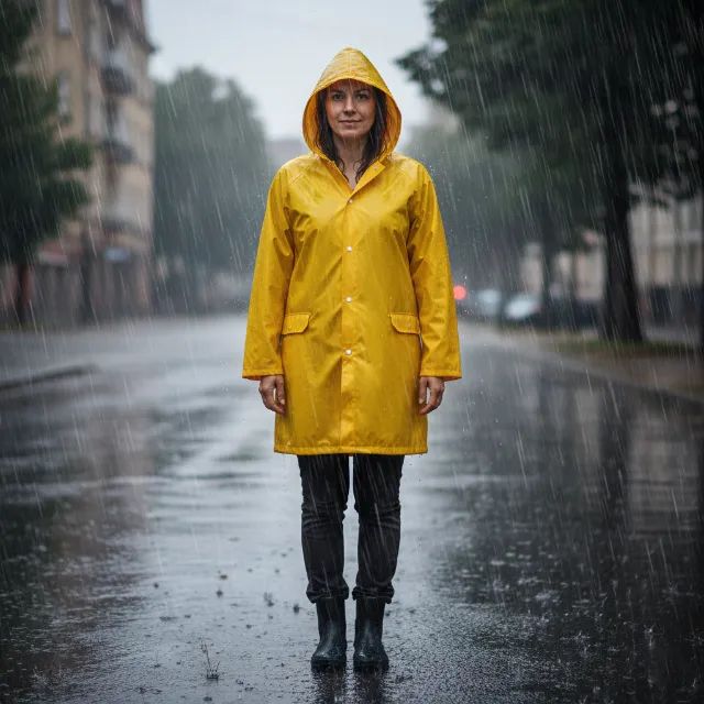 Capa de Chuva em Pvc Forrada Com Capuz Amarela G e GG - Foto 3