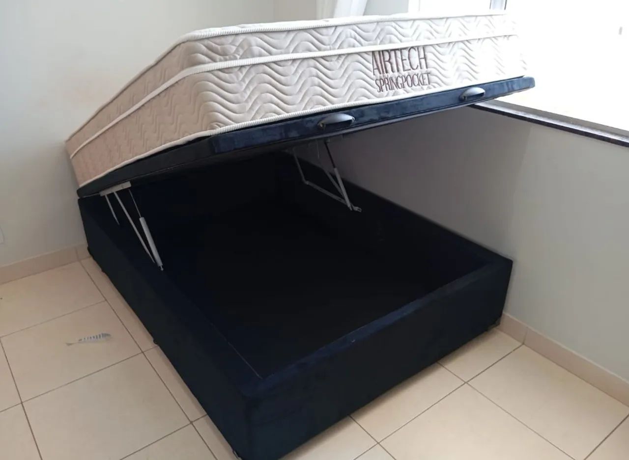 Cama box baú Ortobom molas ensacadas 