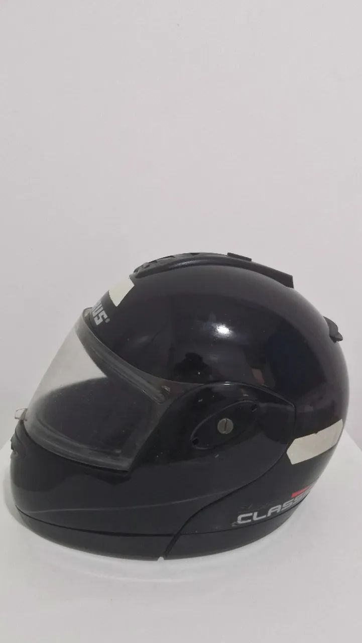 Capacete Taurus Classic Escamoteável Preto (58) - Foto 3